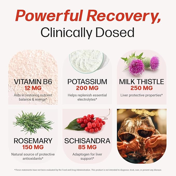 Life Happns Pour Decisions Liver Health Supplement with Milk Thistle, Vitamin B6, Electrolytes - Supports Hydration and Recovery, 60 Capsules