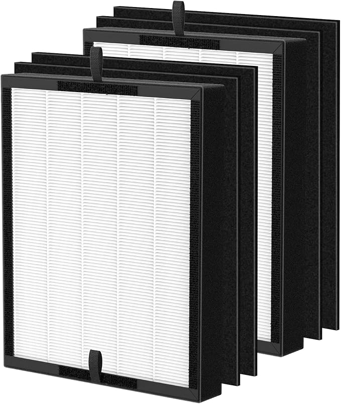 45i Replacement Filter Compatible with Alen BreatheSmart Flex and 45i Pure Air Purifier, 3-in-1 HEPA Filter+ Activated Carbon Pre Filter, B4-Pure, 2 X Hepa+4 X Carbon Filter