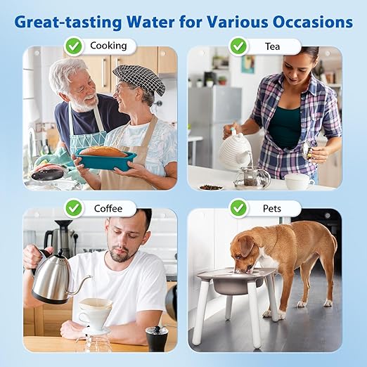 iSpring US21B-CPB 4-Layer High Capacity Under Sink Water Filter, Reduces Lead, PFAS, PFOA/PFOS, Chlorine, Bad Taste & Odor, w/ 2 Upgraded Direct Connect Hoses