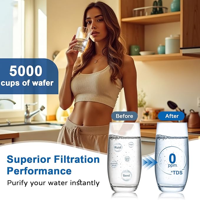 W10295370A Water Filter Replacement, Compatible with EDR1RXD1 Water Filter, Everydrop Filter 1, WHR1RXD1, W102953 70A, 9081, 46-9081, W10295370, EDR1RXD1B, P8RFWB2L, 4 Pack