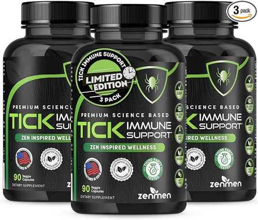 Zenmen Daily Tick Guard - Supports Your Defenses Before Outdoors Exposure - Tick Immune Support 3 Bottles