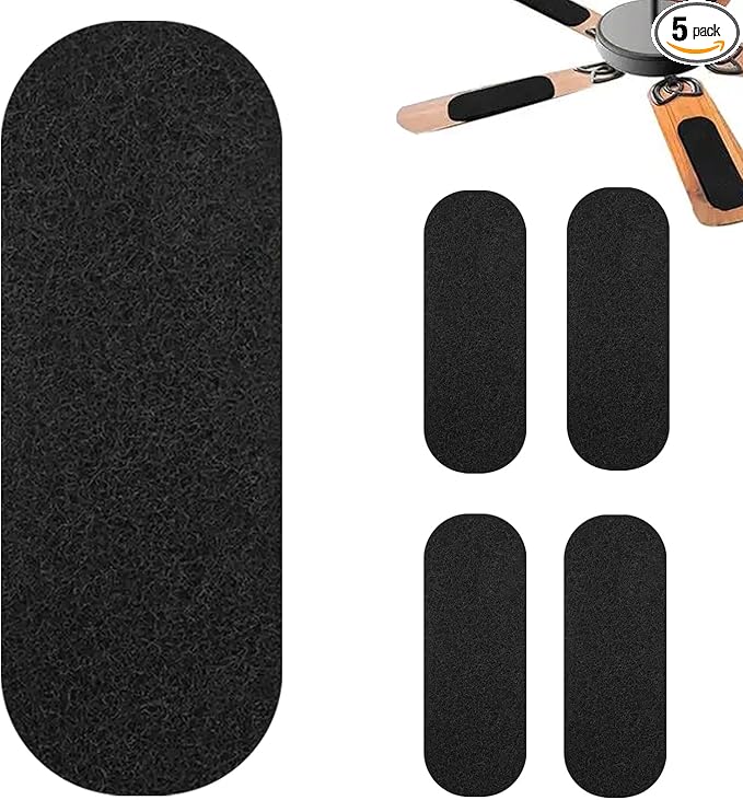 Ceiling Fan Filter, 5-Pack Ceiling Fan Filters for Blades, Ceiling Fan Air Purifier Pads, Coconut Carbon Universal Air Filter, Ceiling Fan Blade Filters for Common Household Contaminants(10*3.5*0.4”)