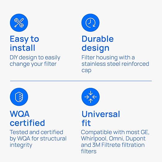 Culligan WH-HD200-C Whole House Water Filter System 1” Inlet/Outlet – Improve Tap Water Taste, Remove Sediment, Protect Appliances