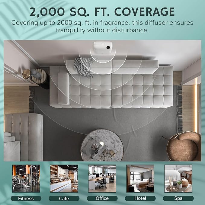 Airthereal Portable Nebulizing Scent Air Machine, 200ml Waterless Fragrance Diffuser with Cold Air Technology and Smart App Controlled - Coverage Area up to 2000 sq ft. for Large Room, Office, Hotel