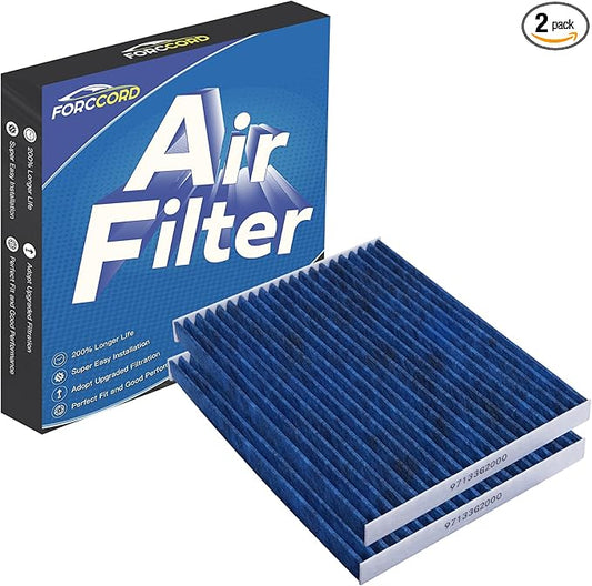 2-PACK HEPA Cabin Air Filter Fits for Hyundai Ioniq 1.6L(2017-22), Hyundai Ioniq/Kia Niro 1.6L(17-22), Kia Niro EV(19-22) Activated Carbon Cabin Filter Replacement for 97133G2000 Accessories