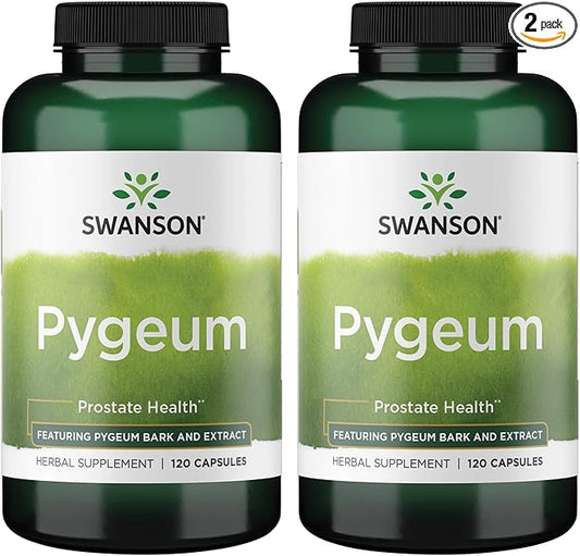 Swanson Pygeum - Herbal Supplement - Men's Health Supplement - (120 Capsules Each, 400 mg) (2 Pack)