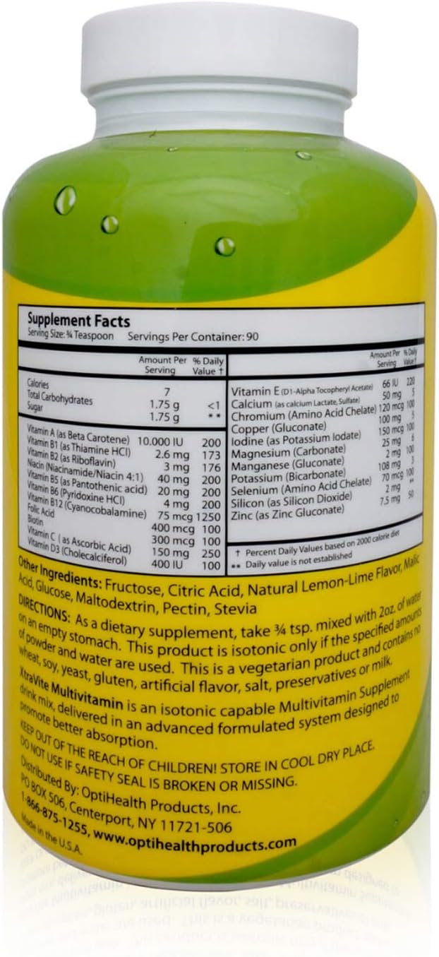 XtraVITE Isotonic Multivitamin - 100% Essential Vitamins and Minerals - Pack of 2