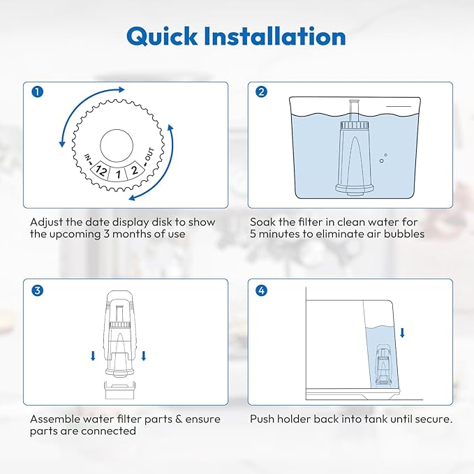 6 Pack Replacement Water Filter for Breville Espresso Machine Barista Pro BES878, Barista Touch Bes880, Oracle Touch BES990, Oracle BES980, Dual Boiler BES920 Bambino ClaroSwiss Sage, BES008WHT0NUC1