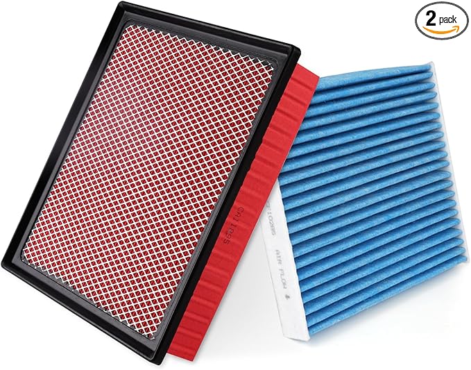 1 Pack Cabin Air Filter and 1 Pack Engine Air Filter Fits for 2014-2021 Sequoia, 2014-2021 Tundra Replacement CA11895 CF10285 Accessories