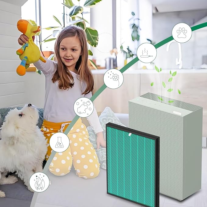 1 PACK Replacement H13 True HEPA Filter Compatible with Coway Airmega 240/230 Air Purifier,Coway Air Purifier (AP-1821F) Part # 3111151，3-Stage Filtration.