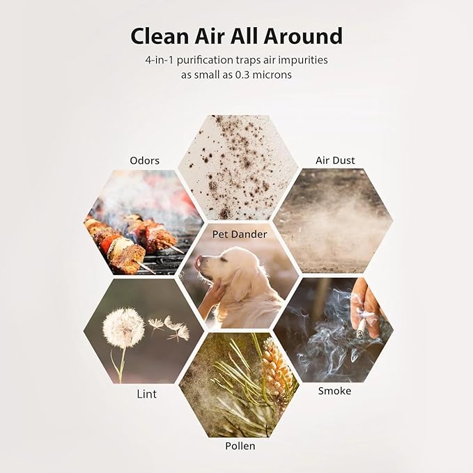 TT-AP002 True HEPA Replacement Filter Compatible with TaoTronics TT-AP002 and VAVA VA-EE008 Air Puri fier, H13 HEPA Filter with Activated carbon, 2-Pack