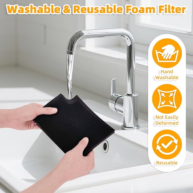 WH01X35719 Lint Filter for GE Washer Dryer Combo, Reusable and Washable Dryer Lint Filter Replacement for GE Profile Washer Dryer Combo - PFQ97HSPVDS Models (8 Pack)