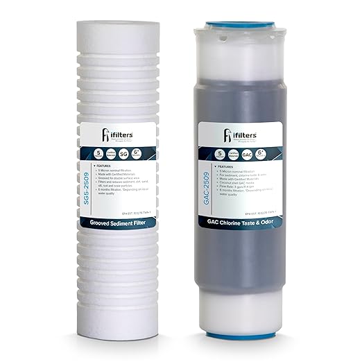 2-Stage Sediment & CTO Whole House Water Filter Replacement Set for LWH-D GEN 2 – NSF Certified, OEM, Removes Sediment, Dirt, Chlorine Taste & Odors – Improves Home Water Quality