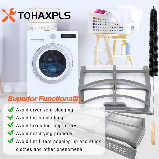 W10859086 Dryer Lint Filter Replacement for Whirlpool Maytag Kenmore Dryer,Ultra Durable Dryer Lint Screen Filter Replaces AP5999318, W10608811, W10701353