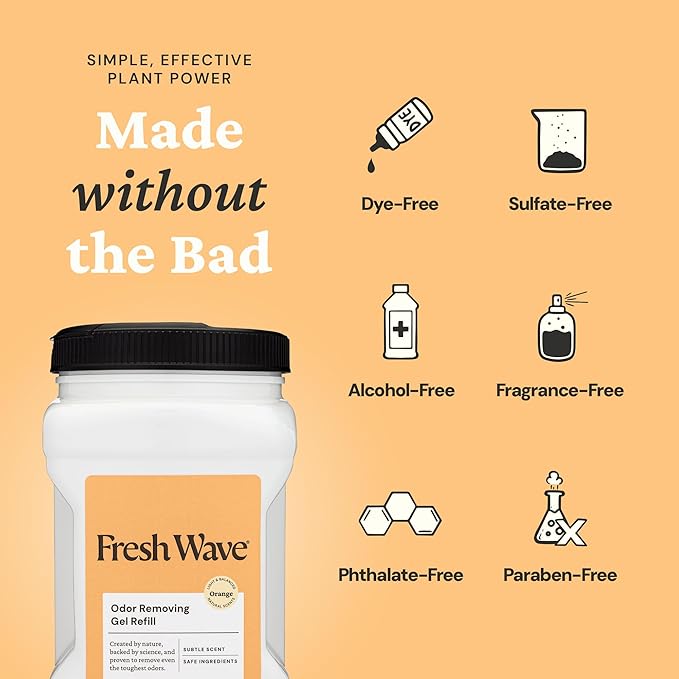 Fresh Wave Orange Odor Removing Gel Refill, 63 oz