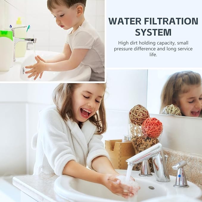 BLUERISE 5 Micron 10" x 4.5" Wire Wound Whole House Water Filter Replacement Cartridge for Sediment, Reverse Osmosis RO Filtration System Cartridge Universal for Well Water（pack of 2）