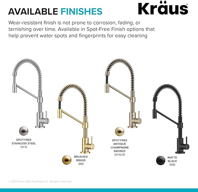KRAUS Bolden Single Handle Drinking Water Filter Faucet for Reverse Osmosis or Water Filtration System in Spot-Free Stainless Steel, FF-104SFS