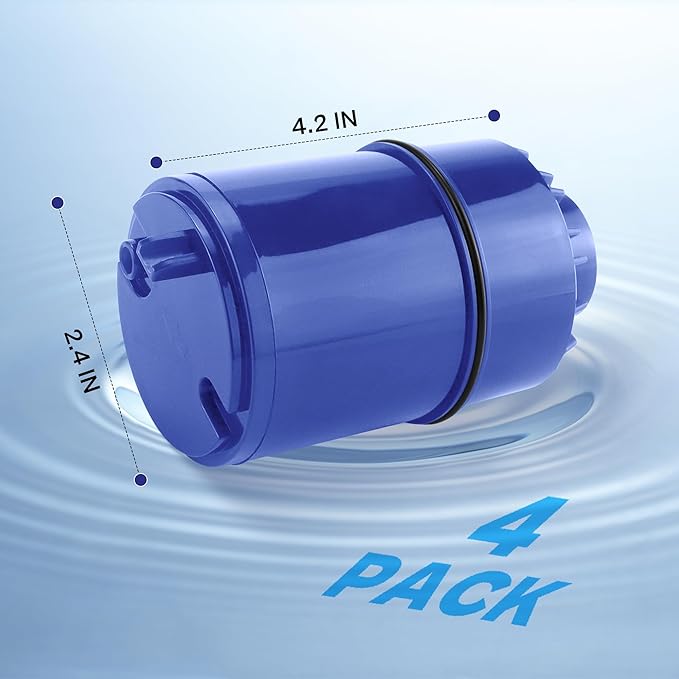 4 Pack P-ur Faucet Water Filter Replacement fit for Pur water faucet, Compatible with All P-ur Faucet Mount Filtration Systems LUXRILIX