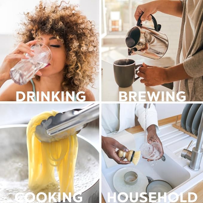 Clearbrook 12-Inch Dual Filter System, Fluoride & Gen4 Filters, Under Sink Water Filter, Dual Stage Filtration, Kitchen Sink Compatible, 8K Gallons Capacity, Quick Install