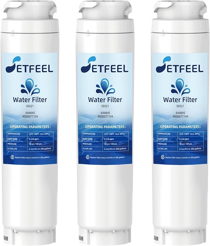 11034152 Water Filter Replacement Fit Bosch Thermador Ultra-Clarity 644845 REPLFLTR10 BORPLFTR10 9000-077104 9000194412 B26FT70SNS B22CS80SNS, Thermador 11028820 00740560, 3 Packs SETFEEL