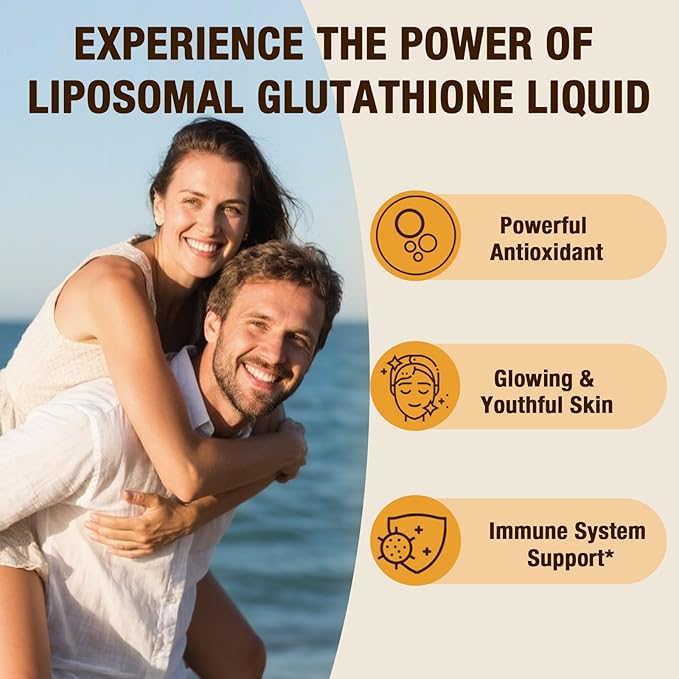 Liposomal Glutathione Liquid 2000MG – Antioxidant Detox Supplement for Women & Men, Aging Defense, Liver Function & Energy, with Hyaluronic Acid + Aloe Vera + Vitamin C, Natural & Vegan, 8 FL.OZ
