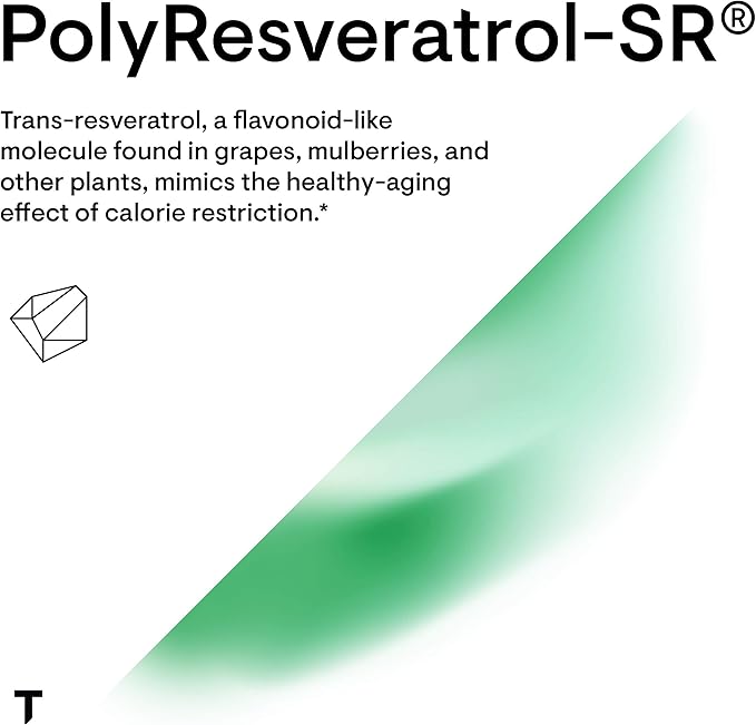 THORNE PolyResveratrol-SR - Trans-Resveratrol Supplement for Healthy Aging* - 60 Capsules
