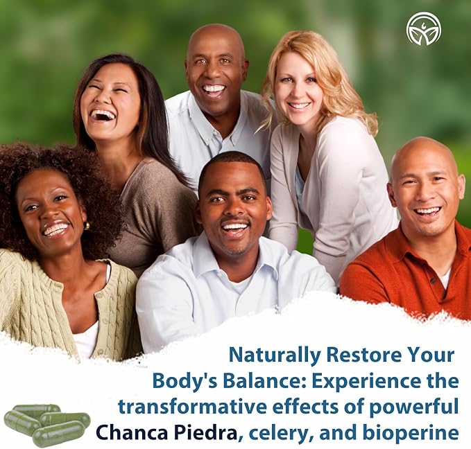 Stone Breaker Chanca Piedra Capsules, Dissolve Kidney & Gallbladder, Detoxify Urinary Tract, Flush Impurities, Kidney Support with Celery Seed Extract - 60 Veg Capsules