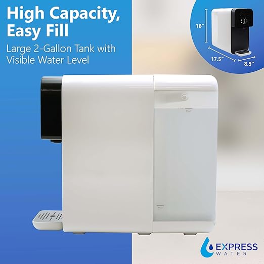 Express Water ROC001ALK pH UV Countertop Reverse Osmosis Water Filter 6 Stage RO System with UV Purifier and pH Remineralization