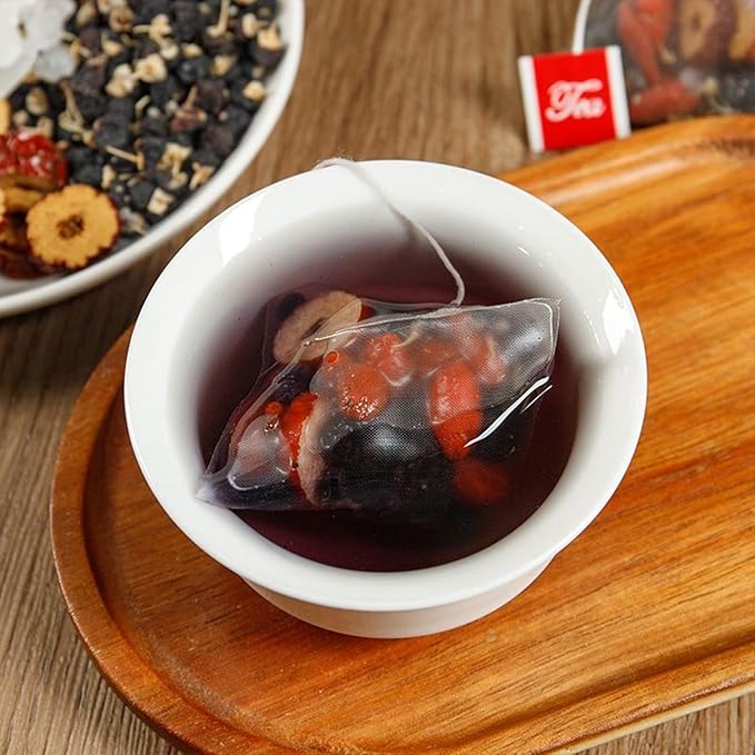 Kidney Tea Formula Ginseng Six Treasure Tea,𝑲𝒊𝒅𝒏𝒆𝒚 𝑪𝒍𝒆𝒂𝒏𝒔𝒆 𝑻𝒆𝒂,Ginseng,Red Date,Mulberry Chinese Health Formula For Men Women (40PCS)