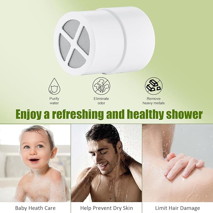 Generic Shower Filter Replacement Cartridge Compatible with jolie shower head filter (2 count)