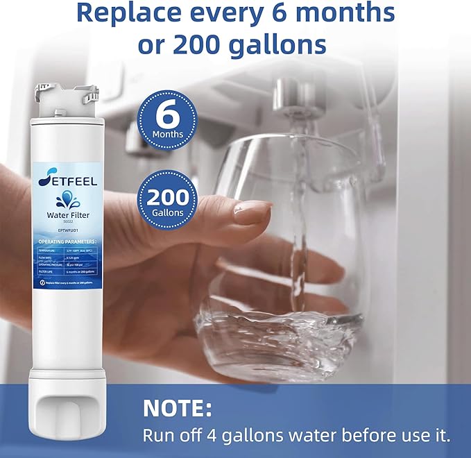EPTWFU01 Water Filter Replacement for Frigi-daire, Compatible with Frigi-daire Gallery Pure-Source ultra II, PureSource ultra 2, EWF02, EPTWFU01, eptwfuo1, 3 Packs SETFEEL