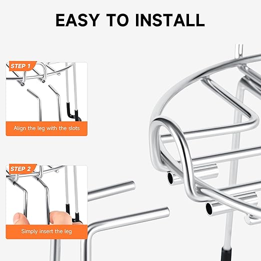 CO-Z Water Filter Stand, 9 in Diameter 6 in Tall Stainless Steel Stand Compatible with Berkey Big, Royal, Travel & More, Countertop Stand with Nonslip Rubber Feet for Most Medium Gravity Fed Filters