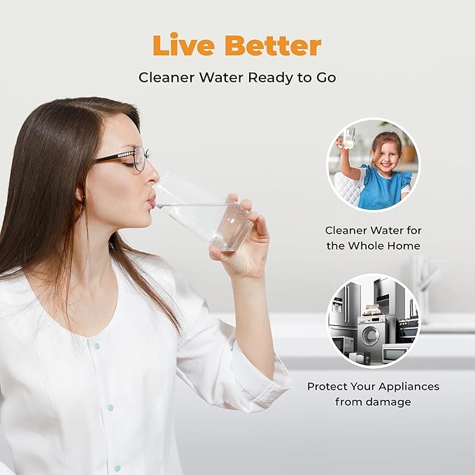 Rotek Water Systems Whole House Water Filtration System | 1-Stage Water Filter System | SED | Clean Water | Sediment Filter | 20 Inch