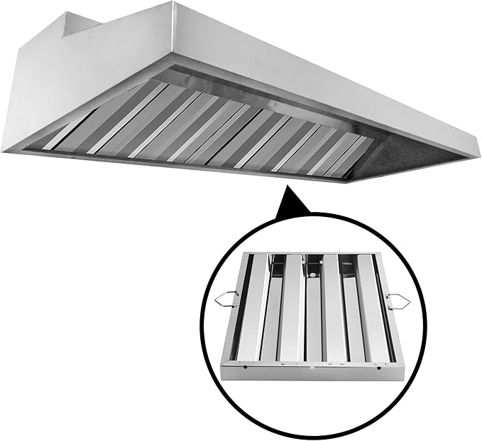 New Star Foodservice 54347 Stainless Steel Hood Filter 16" W x 25" H, Set of 6