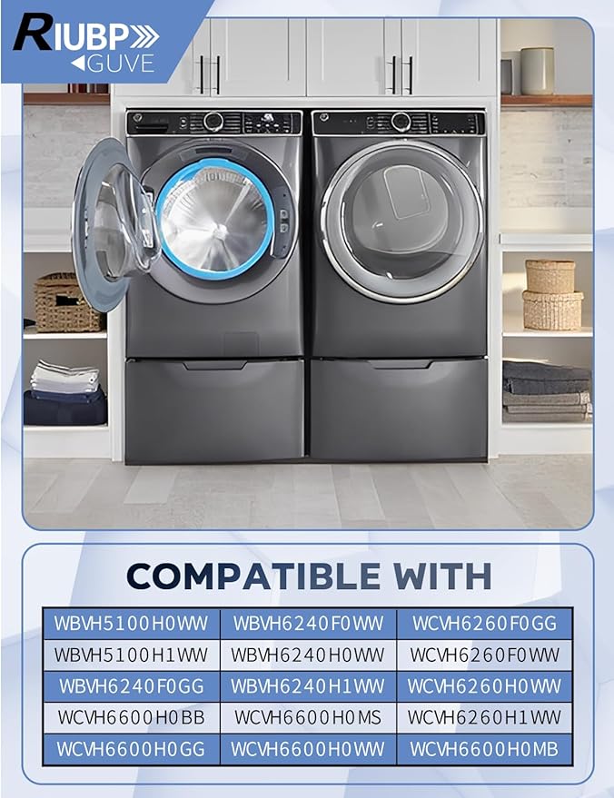 Washing Machine Drain Pump Filter Fit for WBVH5100H0WW、WBVH5100H1WW、WBVH6240F0GG、WBVH6240F0WW Etc Replace WH11X34741 WH23X10029 WH23X10027 AP7205454 4977949 PS16874133 EAP16874133