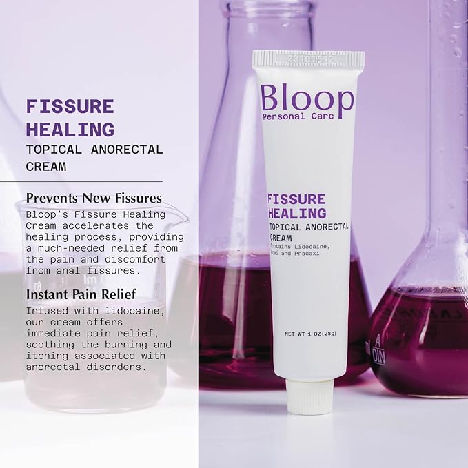 Bloop Maximum Strength Advanced Anorectal Fissure Recovery - Brazilian Superfruit & Plant-Based Oils | Effective for Acute, Chronic Fissures & Pain | Contains 5% Lidocaine