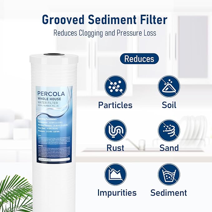 AP810-2 Large Capacity Whole House Replacement Water Filter Drop-in Cartridge, Use with AP802 Systems, 20 X 4.5 Inches (1 Pack)