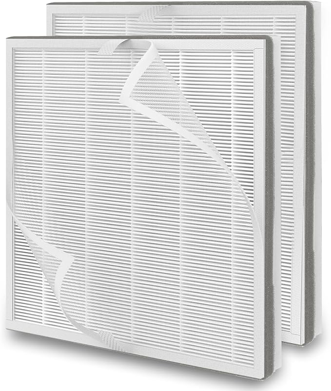 2 Pack H7124 H13 True HEPA Replacement Filter with Washable Pre-filters, Compatible with GoveeLife H7124 H712C Smart Air Purifier, Part Number H7124-RF H721C-RF
