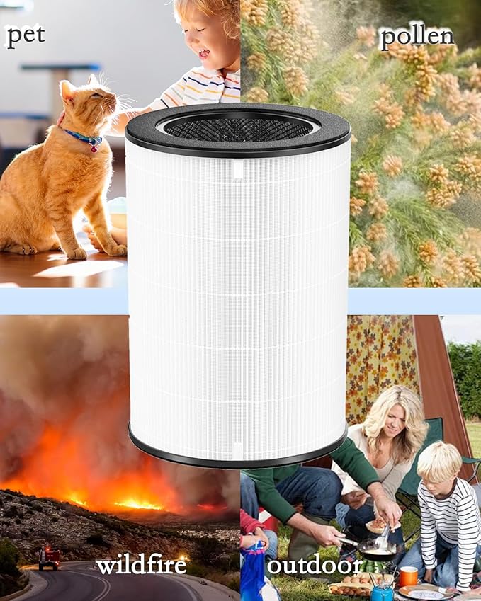 2 Pack AP-T45 AP-40FT Filters Replacement,True HEPA Filter Compatible with Homedics Total Clean 5-in-1 Air Cleaner Purifier AP-T40FL,AP-T40WT,AP-T40WTAR,AP-T45,AP-T45-BK,AP-T45-WT,Part #1461901