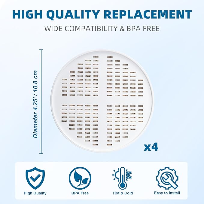 Vitamin C + Vitamin E + Vitamin A Shower Filter Replacement Cartridge for Aquahomegroup Shower Head Filter - 4 Packs