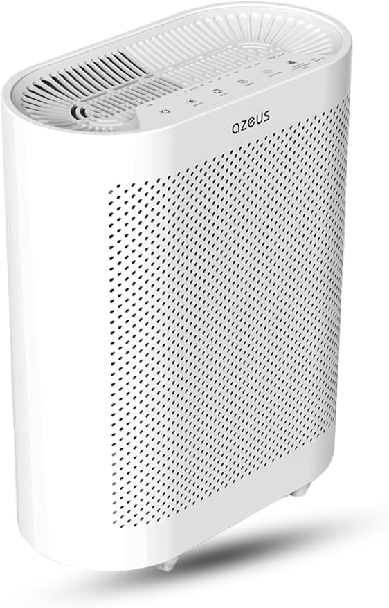 Azeus FS32 Air Purifier | True HEPA Filter | Covers Up to 1076 Sq. Ft. | Ideal for Homes, Offices & Commercial Spaces | Captures Smoke, Dust & Pet Dander | Auto Mode & Air Quality Sensor