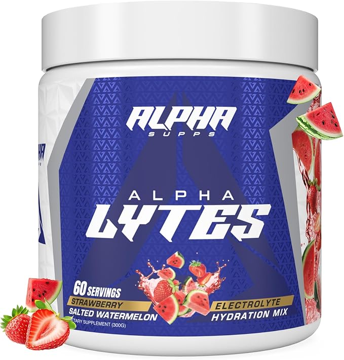 Lytes - Daily Electrolyte Hydration Drink Mix Powder - Sugar-Free, Zero Calorie Instant Formula with Trace Minerals and Antioxidants (60 Servings, Salted Watermelon Strawberry)