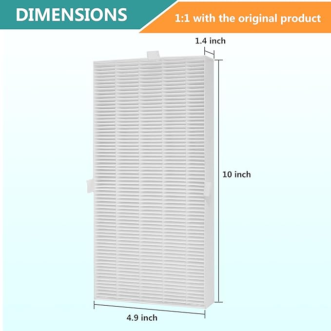 HRF-G True HEPA Replacement Filter, Compatible with Honeywell HPA020 HPA020B, HAP030 HPA030B and HPEAClean HPA075/080 Series and HPA175/180 Series Air Purifier, Part Number HRF-G1 HRF-G2, 2-Pack