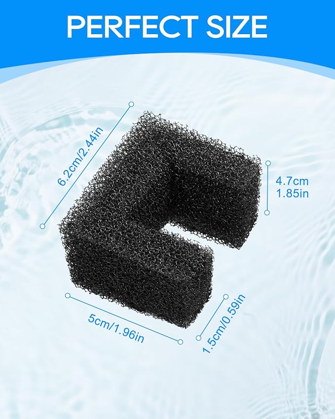 12+12 Pack Pet Water Fountain Filter Kit Fit for Viva Pet Water Fountains for Cats and Dogs, Replacement Carbon Filters Compatible with PetSafe Outlast Fountain