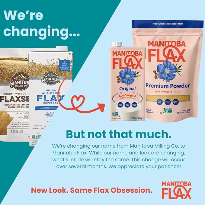 Ground Flax Seed | Manitoba Milling Co | Six 1lb Bags | Smooth Milled Flaxseed Fiber with Protein, Omega 3 | Gluten Free, Non-GMO Gourmet Milled Flaxseed for Muffins, Yogurt, Smoothies