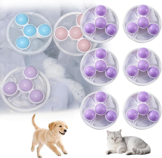 Pet Hair Remover for Laundry, 2025 Upgraded Pet Hair Remover for Laundry Hair Filter Bag Lint Catcher for Washing Machine Cat and Dog Hair Washing Machine Catcher 6 Pcs (Purple)
