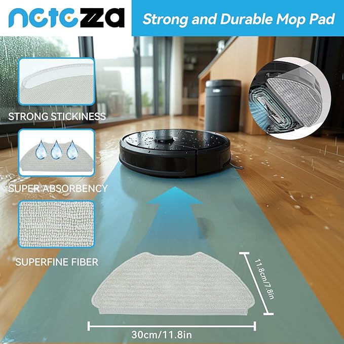 T20 Accessories Replacement Compatible with Airrobo T20+ Robot Vacuum Cleaner, 1 Main Brush, 2 HEPA Filters, 4 Dust Bags, 4 Mop Pads, 4 Side Brushes, T20+ Replacement Parts