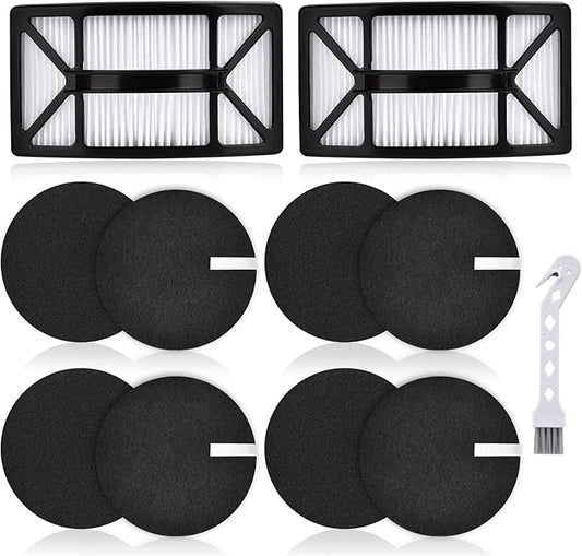 Filter Replacement for Bissell CleanView 2492 2488 2486 2494 2487 2492 2491 2484 PowerClean Rewind Pet Vacuum, 4 Foam + Felt + 2 HEPA Filters, Part 1604130 & 1601972 & 1608225