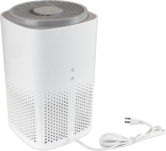 Simply Conserve Energy Star Tabletop HEPA Air Purifier for Home Cleans 6,960 ft3 per hour, True HEPA - 13 Filter, in White with Energy Saving Controls