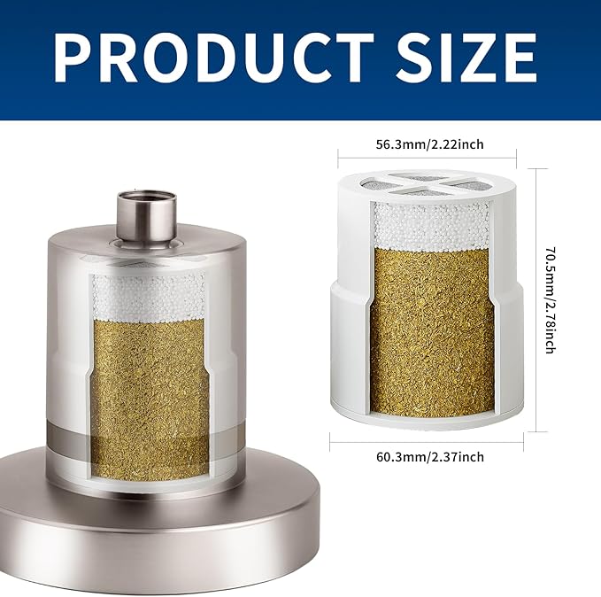 3 Pcs Shower Head Filters, Compatible with Jolie Shower Head, The with KDF-55 Stage Technology - High Pressure Water Filter for Soft Skin & Shiny Hair